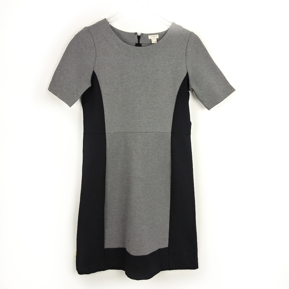 J. Crew short sleeve color block  illusion dress